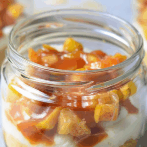 Fromage blanc aux fruits caramélisés
