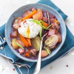 Légumes d'automne oeuf mollet