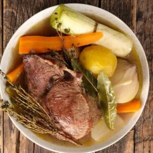 Pot au feu de paleron de boeuf