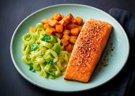 Saumon mi-cuit au sésame