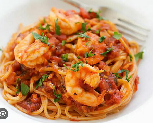 Spaghettis aux gambas