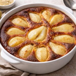 Clafoutis aux poires façon bourdaloue