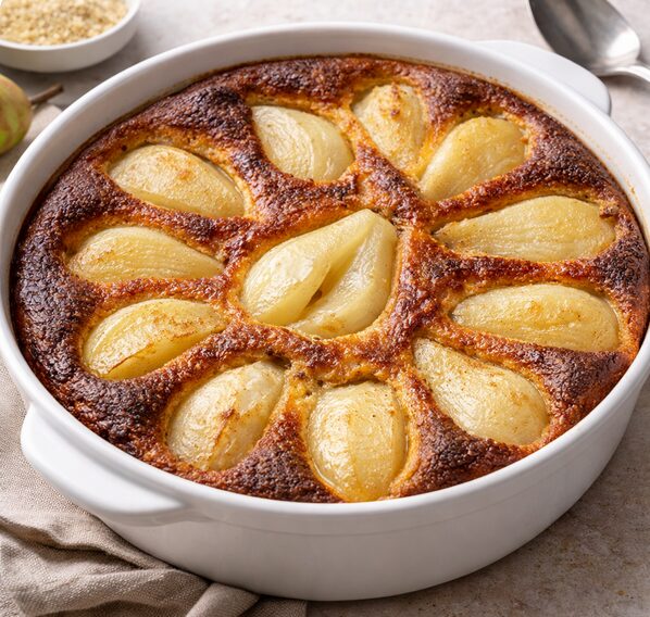 Clafoutis aux poires façon bourdaloue