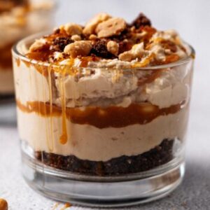 Mousse au chocolat façon snickers