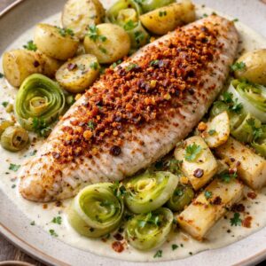 Saint pierre en croûte de chorizo