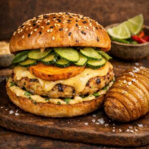 Bangkok chicken burger