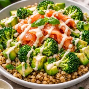 Bol d'épeautre au saumon fumé par nos soins