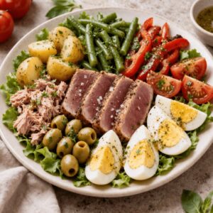 Salade niçoise au thon frais snacké