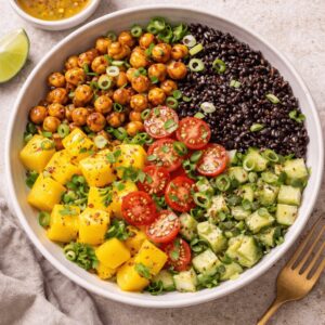 Black and mango bowl