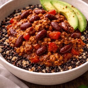 Chili de bœuf mijoté duo vénéré boulgour