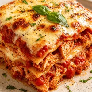 Lasagnes à l'effiloché de poulet