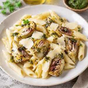 Pâtes aux artichauts