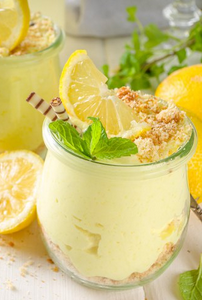 Crème au citron, mascarpone et sablé