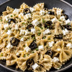 Pâtes au caviar d'aubergines