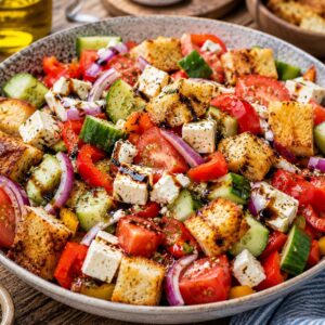 Panzanella à la mode grecque